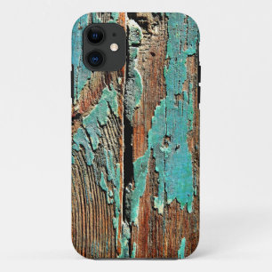 Coque Case-Mate Pour iPhone Vieille peinture bleue sur le bois