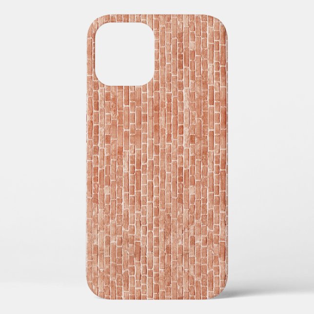 Coques Case-Mate iPhone Vieille texture murale en brique rouge. (Verso)