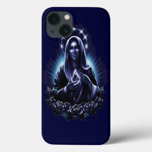 Case-Mate iPhone Case Vierge Marie à fleurs violettes