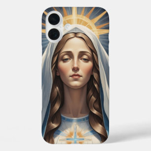 Coque Pour iPhone 16 Plus Vierge Marie catholique romaine Sacré don de dévot