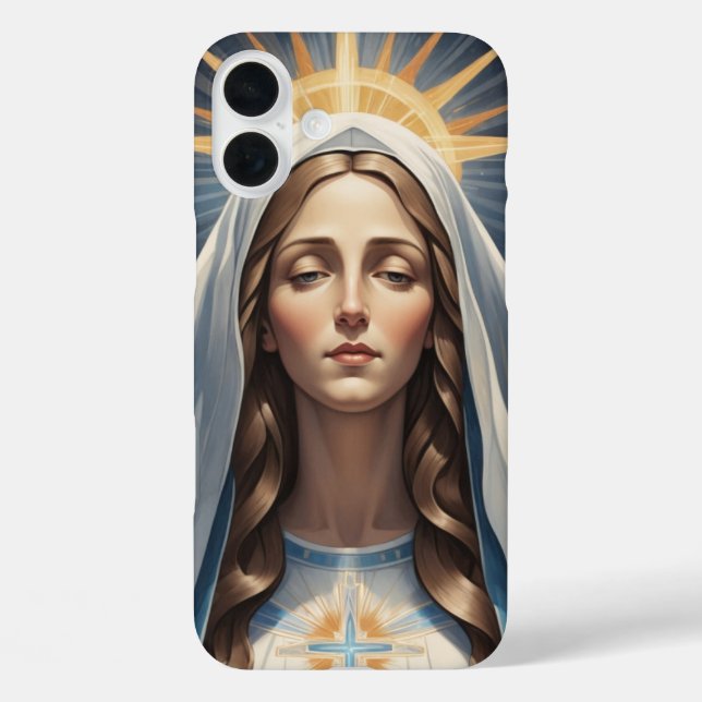 Coques Case-Mate iPhone Vierge Marie catholique romaine Sacré don de dévot (Verso)