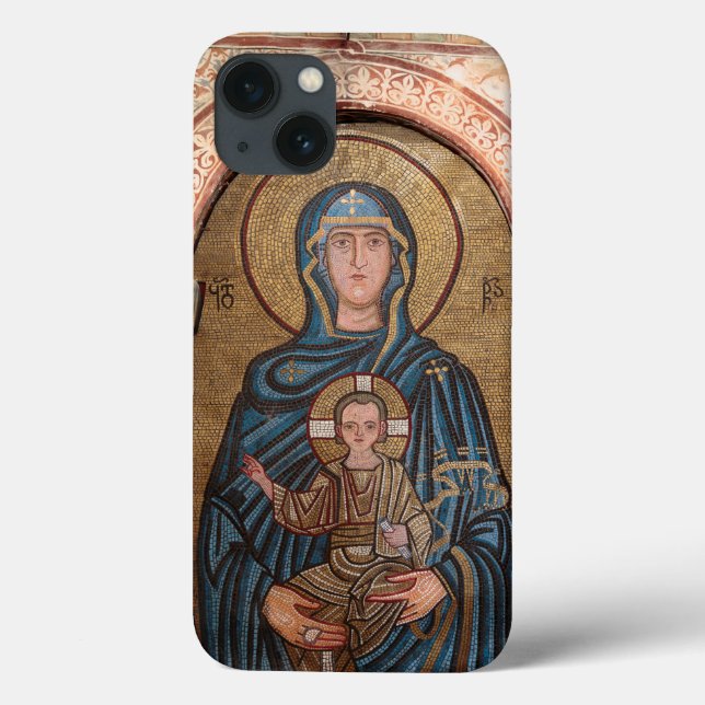 Coques Case-Mate iPhone Vierge Marie et mosaïque de Jésus (Verso)