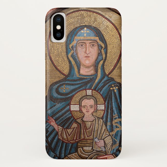 Coques Case-Mate iPhone Vierge Marie et mosaïque de Jésus (Dos)