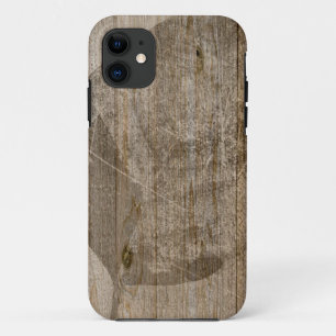 Coque iPhone 11 Vieux bois et feuilles