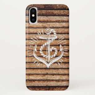Case-Mate iPhone Case Vieux bois nautique d'Ancre