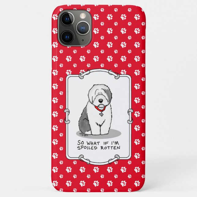 Coques Case-Mate iPhone Vieux chien de mouton anglais (Grey 1) (Dos)