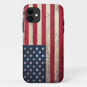 Etui iPhone Case-Mate Vieux drapeau américain en bois