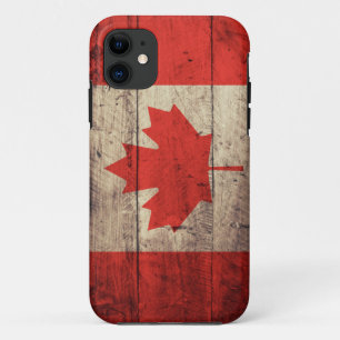 Case-Mate iPhone Case Vieux drapeau canadien en bois