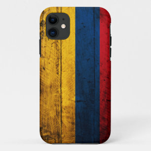 Case-Mate iPhone Case Vieux drapeau en bois de la Colombie