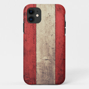 Coque Case-Mate iPhone Vieux drapeau en bois de l'Autriche