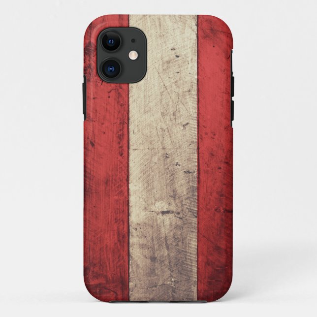 Coques Case-Mate iPhone Vieux drapeau en bois de l'Autriche (Dos)