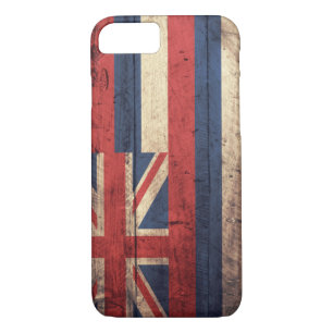 Coque Case-Mate iPhone Vieux drapeau en bois d'Hawaï ;
