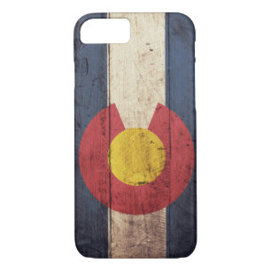 Coques Pour iPhone Vieux drapeau en bois du Colorado