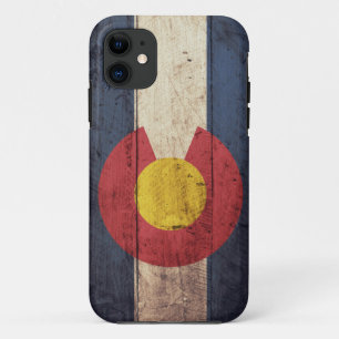 Coque Case-Mate Pour iPhone Vieux drapeau en bois du Colorado