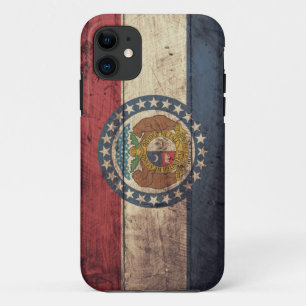 Coque Case-Mate iPhone Vieux drapeau en bois du Missouri ;