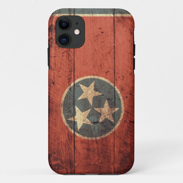 Coques Case-Mate iPhone Vieux drapeau en bois du Tennessee (Dos)