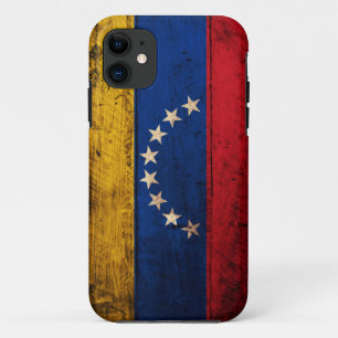 Coques Pour iPhone Vieux drapeau en bois du Venezuela