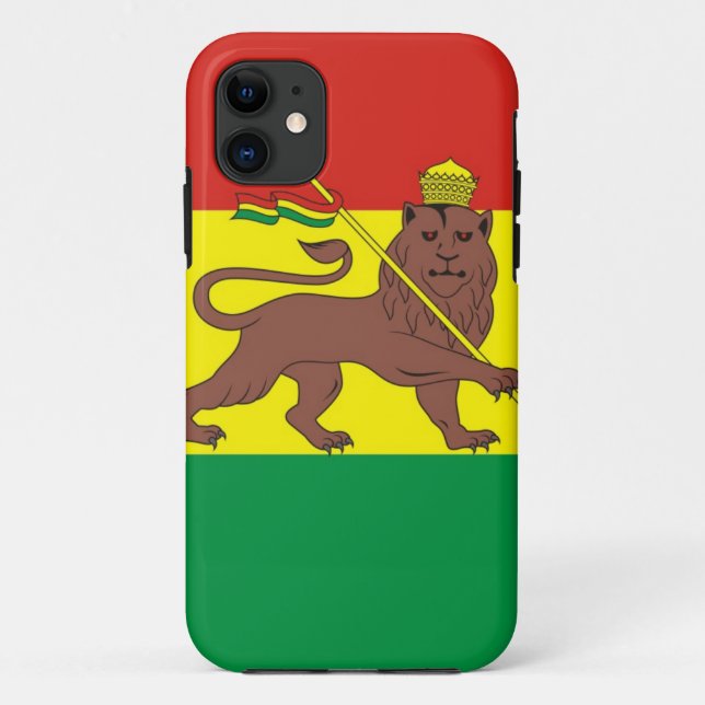 Coques Case-Mate iPhone Vieux drapeau éthiopien avec le lion de Judah (Dos)