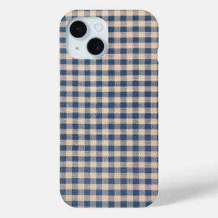 Coque Case-Mate iPhone Vieux En vichy bleu