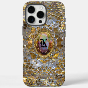 Coque iPhone 16 Pro Max Vieux Hollywood chic élégant Monogramme