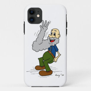 Coques Pour iPhone Vieux homme agitant la barbe Cartoon iPhone 5 Coqu