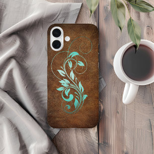 Coques iPhone 16 Plus Vieux Monde Faux Leather