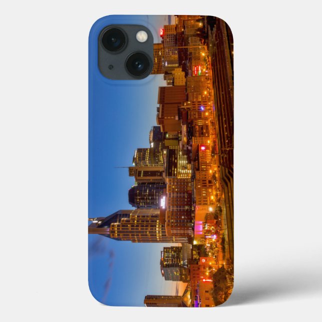 Coques Case-Mate iPhone View of the city skyline at dusk (Verso)