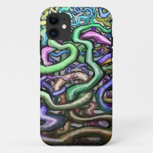 Coque iPhone 11 Vignes arc-en-ciel torsadées