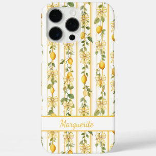 Coque iPhone 16 Pro Max Vignes de citron avec des nœuds coquettes monogram