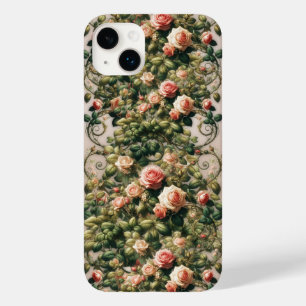 Coque Case-Mate iPhone Vignes de roses roses florales Shabby Chic