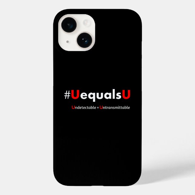Coques Case-Mate iPhone VIH non détectable égale non transmettable - Minim (Verso)