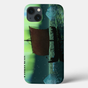 iPhone 13 Case Viking Navire Et Lumières Du Nord