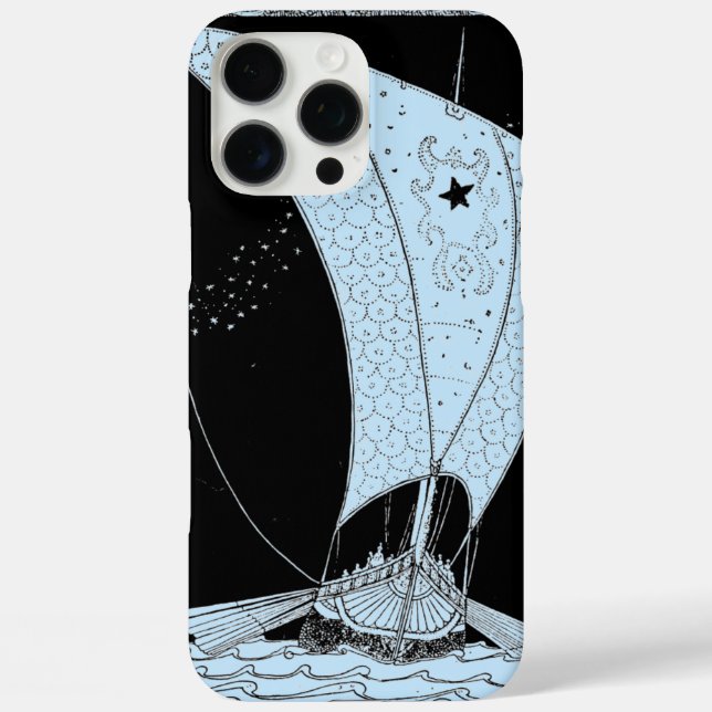 Coques Case-Mate iPhone Viking Ocean Sailboat Blue (Verso)