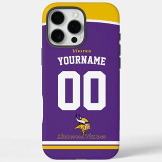Coque iPhone 16 Pro Max Vikings personnalisés Jersey Football américain