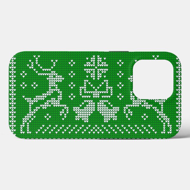 Coques Case-Mate iPhone Vilain chandail sonneries cloches cerfs de Noël ve (Verso (horizontal))