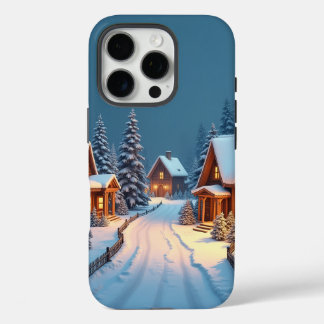 Coque iPhone 16 Pro Village de Noël
