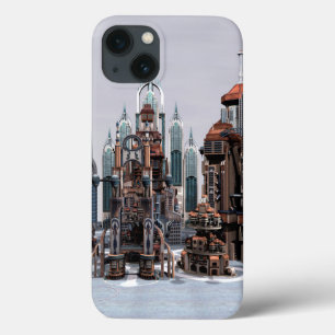 iPhone 13 Coque Ville de fantasy futuriste Art de la skyline de sc
