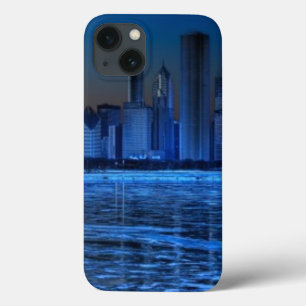 iPhone 13 Case Ville de larges épaules et de lac Michigan