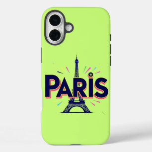 Coque Pour iPhone 16 Plus Ville de Lumières : Typographie audacieuse d'art p