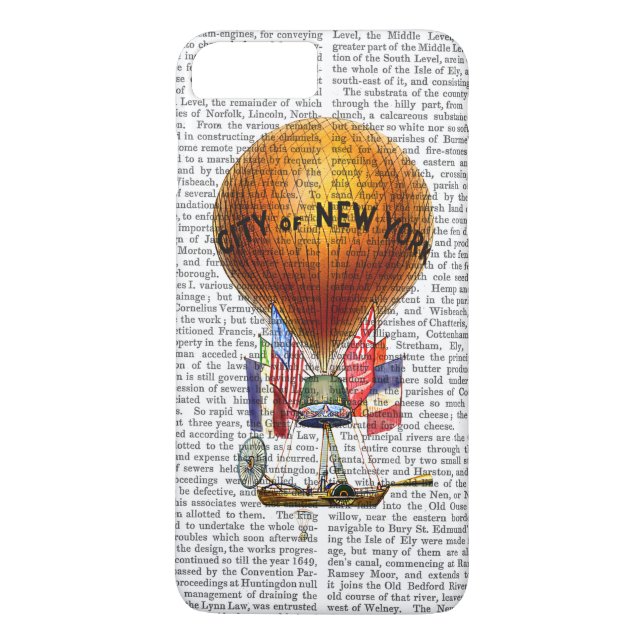 Coques Case-Mate iPhone Ville de New York Hot Air Balloon (Dos)