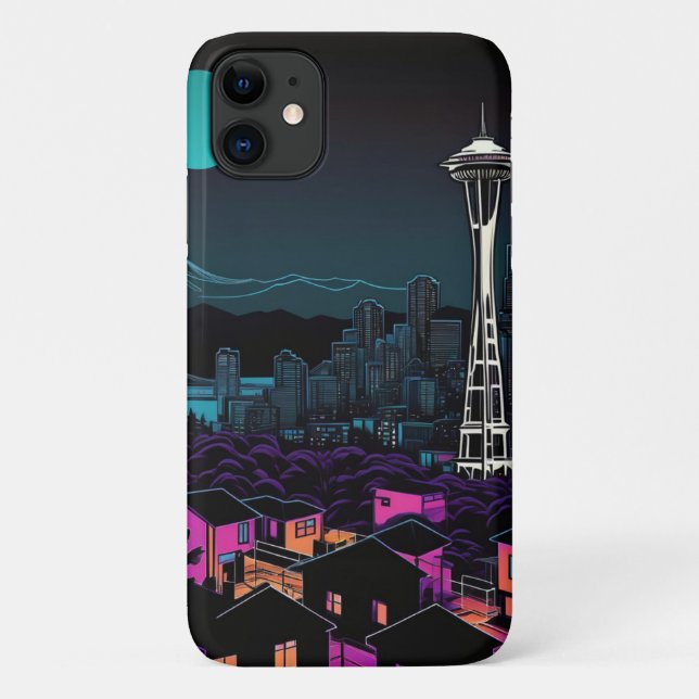 Coques Case-Mate iPhone ville nocturne (Dos)