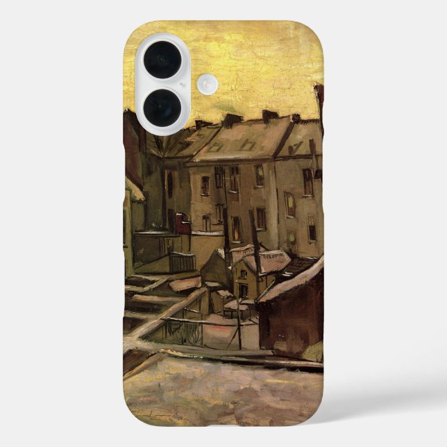 Coques Case-Mate iPhone Vincent van Gogh, Arrières-cours de vieilles maiso (Verso)