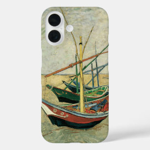 Coques iPhone 16 Vincent van Gogh - Bateaux de pêche sur la plage