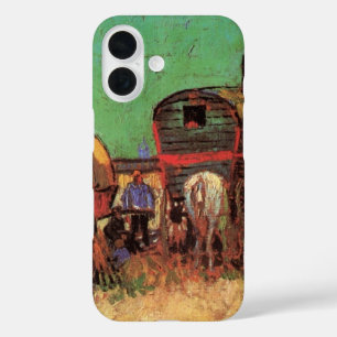 Coques iPhone 16 Vincent van Gogh - Campement de Tsiganes Caravanes