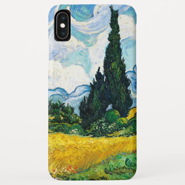 Coques Case-Mate iPhone Vincent Van Gogh Champ de blé avec cyprès (Dos)