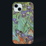 Coque iPhone 15 Mini Vincent van Gogh - Irises<br><div class="desc">Irises (1889) de Van Gogh est un post impressionnisme vintage de peinture de nature fleurie d'art. Un groupe d'iris à barbe violet et une seule fleur d'iris blanc poussent dans un jardin. C'était l'une de ses premières peintures alors qu'il était à l'asile à Saint-Rémy-de-Provence. En 1987, il est devenu le...</div>