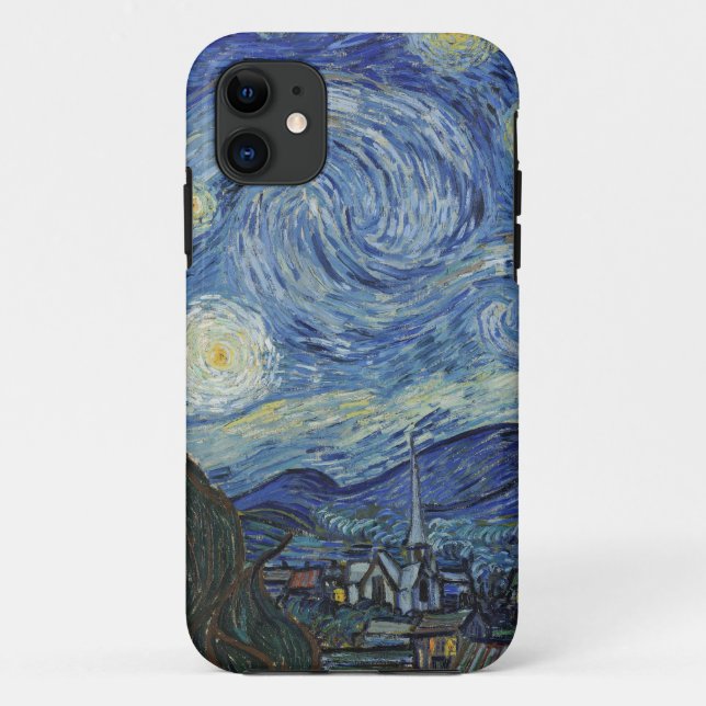 Coques Case-Mate iPhone Vincent van Gogh | La Nuit étoilée, juin 1889 (Dos)