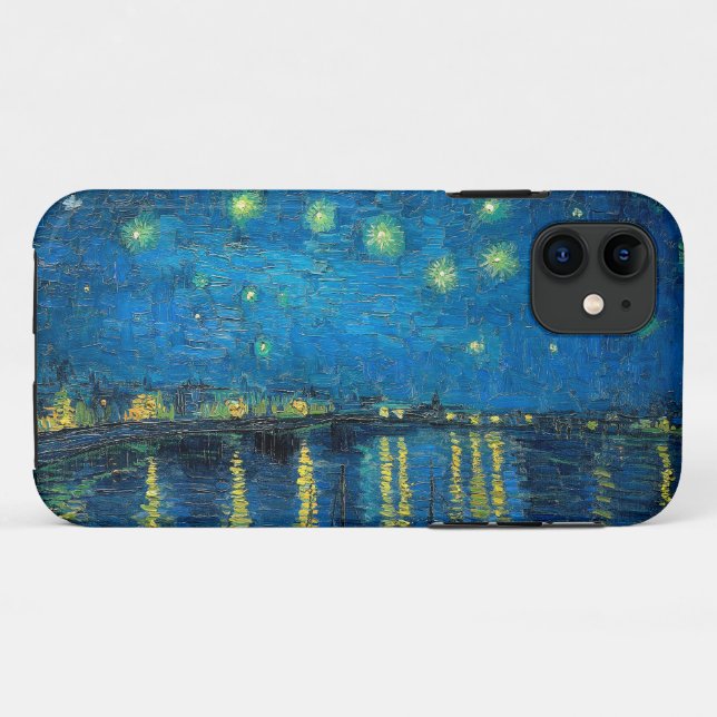 Coques Case-Mate iPhone Vincent Van Gogh Nuit étoilée sur le Rhône (Dos (Horizontal))