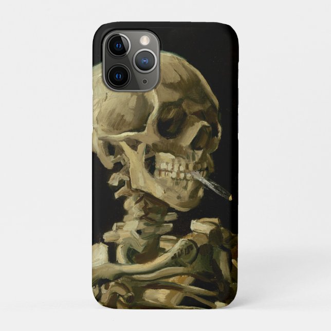 Coques Case-Mate iPhone Vincent Van Gogh Skeleton avec une cigarette brûla (Dos)
