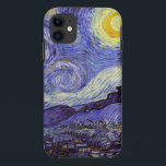 Case-Mate iPhone Case Vincent Van Gogh Starry Nuit Vintage Art<br><div class="desc">Vincent van Gogh Starry Night Art Peinture Starry Night est un tableau de l'artiste post-impressionniste néerlandais Vincent van Gogh. Le ciel bleu de la nuit est rempli de nuages tourbillonnants, d'étoiles et d'une lune brillante croissant. La Nuit étoilée est la seule nocturne de la série de vues depuis la fenêtre...</div>